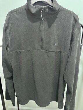 Rains Black Minimalist Coat with Subtle Logo